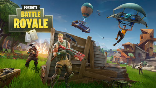Fortnite Battle Royale squad in action