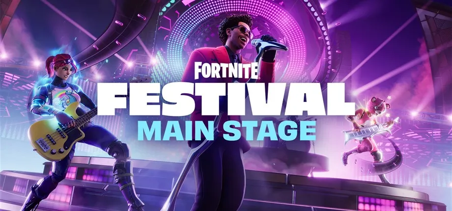 Fortnite Festival band performing on stage